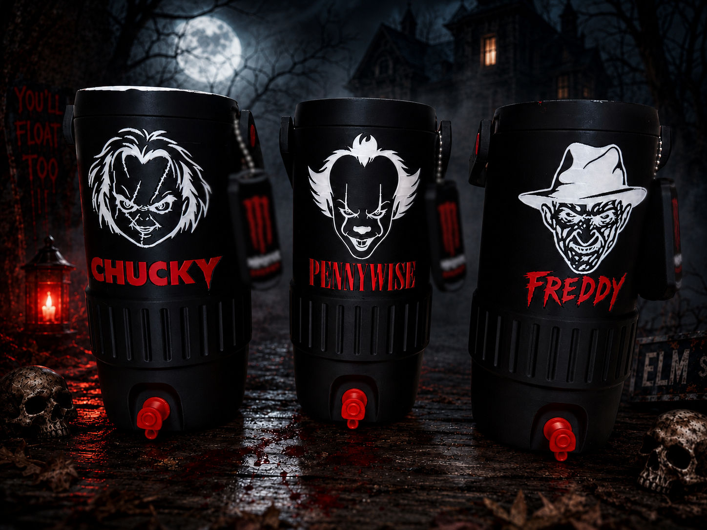 Horror Themed 500ml Can Holders