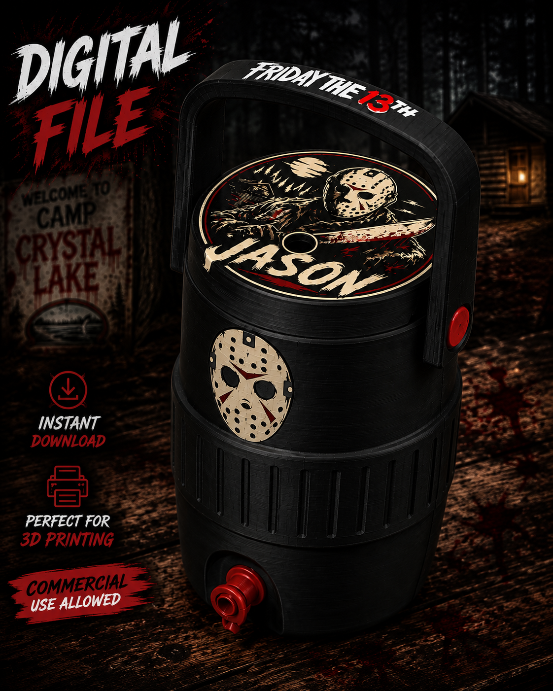 Friday 13th 330ml Can Holder - Digital File