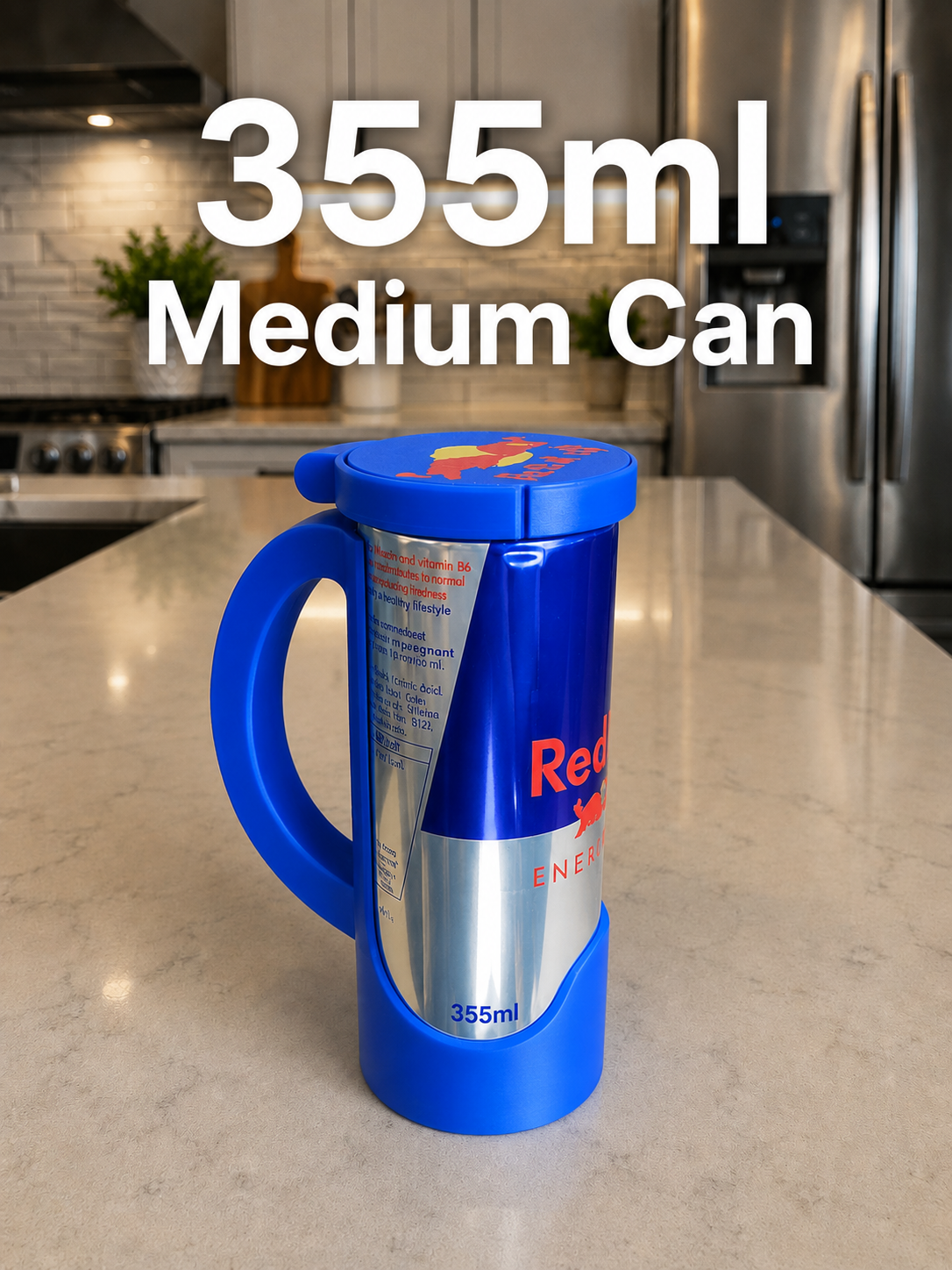 Red Bull Can Holder with Lid